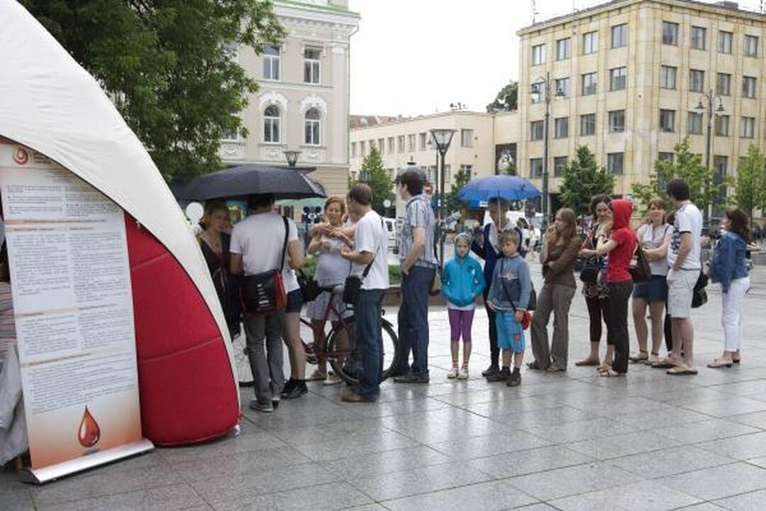 Kraujo donorų akcijoje surinkta 100 kraujo maišelių