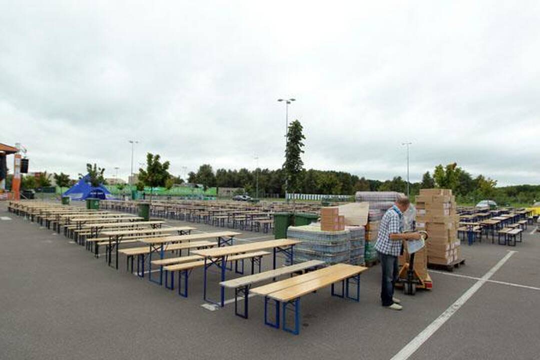 Panevėžys: su atributika, bilietais, „načnykais“, be parkavimo vietų