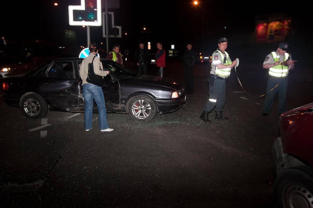 Per avariją Vilniuje nukentėjo mergina