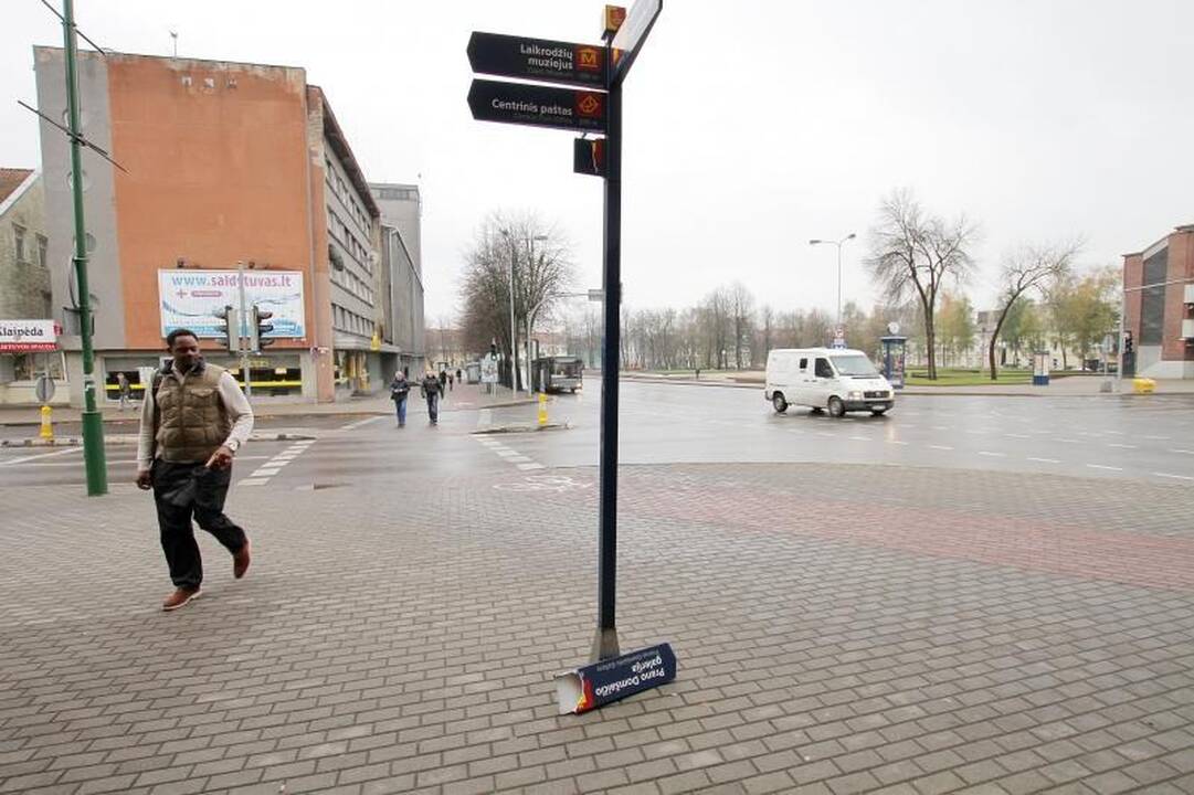 Vandalų išpuoliai uostamiestyje klaidina turistus