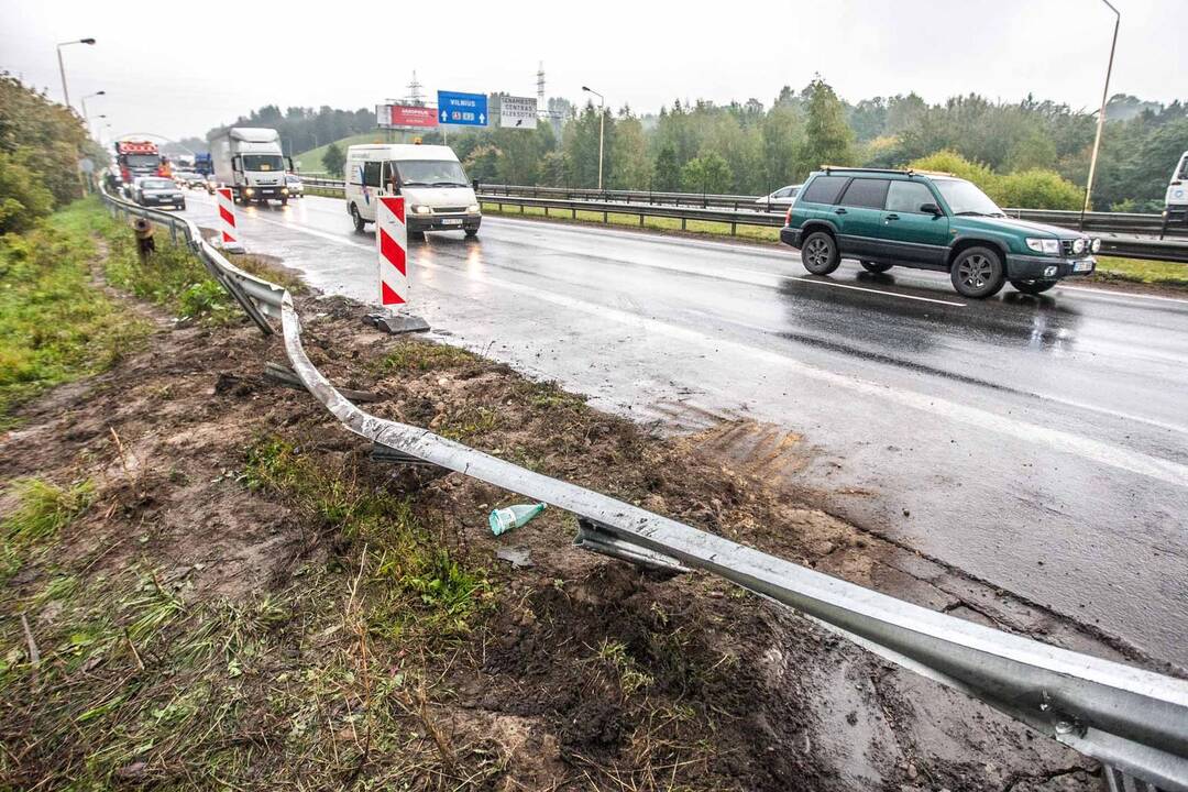 Vilkiko avarija ant A. Meškinio tilto