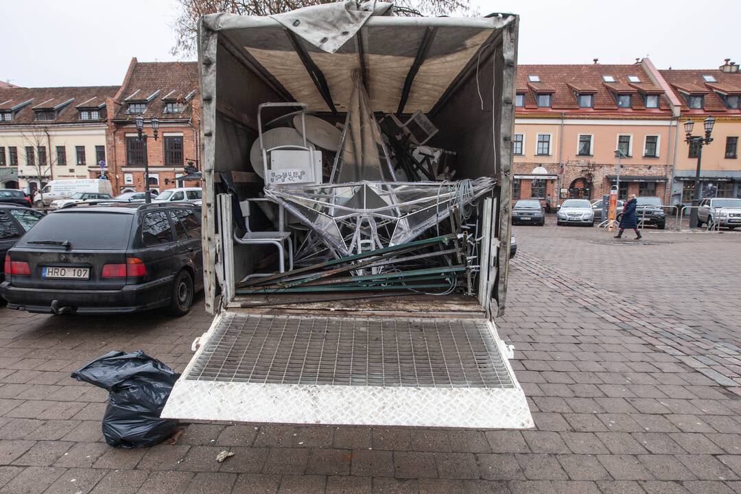 Kalėdų eglutės Kaune nebeliko