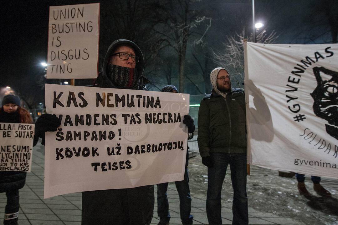 Protestas prie  restorano "Casa della pasta"