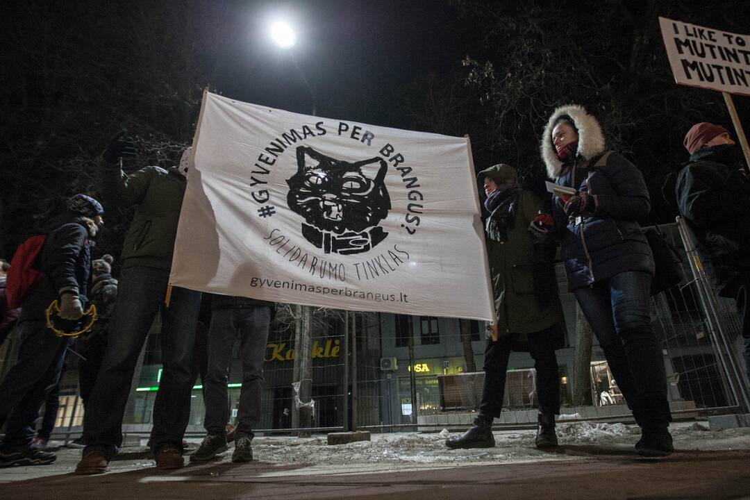 Protestas prie  restorano "Casa della pasta"