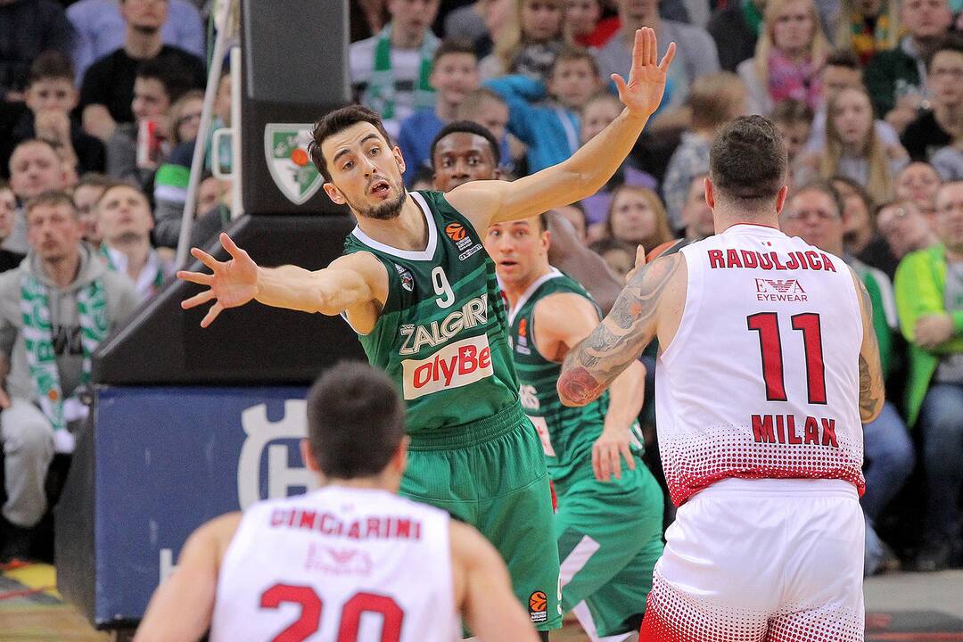 Eurolyga: „Žalgiris“ - „Emporio Armani“ 84:88