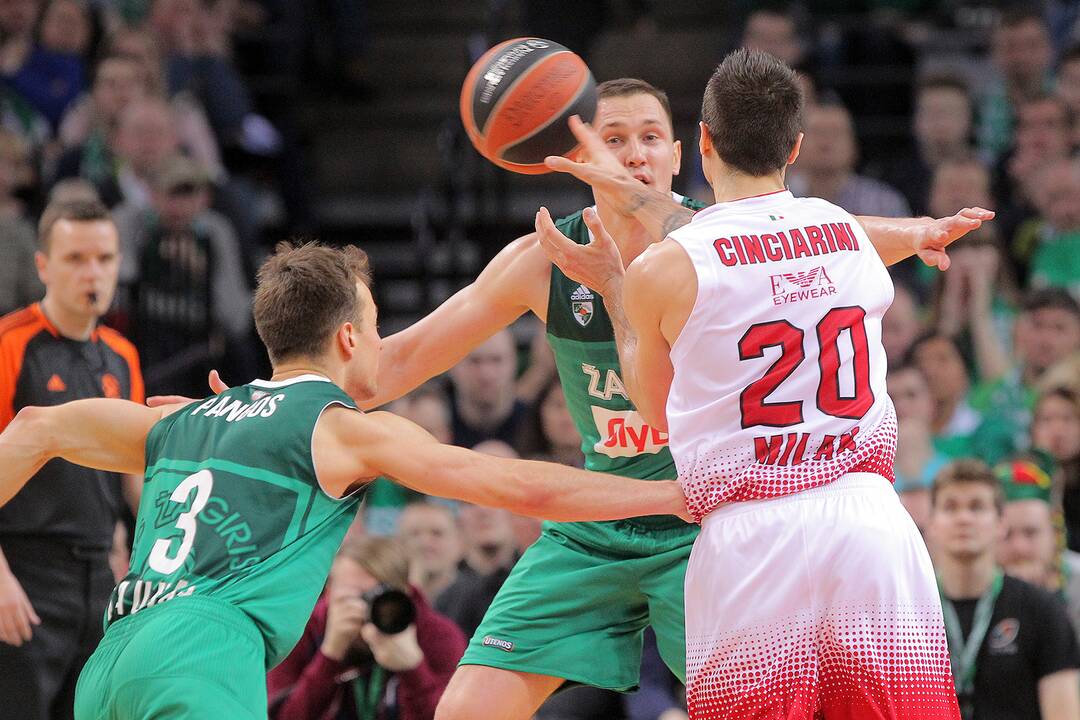 Eurolyga: „Žalgiris“ - „Emporio Armani“ 84:88