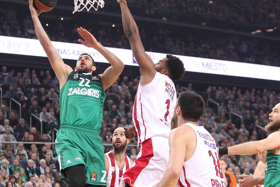 Eurolyga: „Žalgiris“ – „Olympiakos“ 74:68