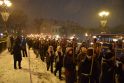 Tradicija: Sausio 15-osios įvykiams atminti klaipėdiečiai su deglais Klaipėdos gatvėmis žygiavo jau penktą kartą.