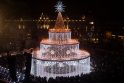 Sostinės Katedros aikštėje įžiebta Kalėdų eglė