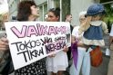 Piketuotojai reikalavo E.Žiobienės galvos Piketuotojai reikalavo E.Žiobienės galvos