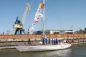 Jachta „Lietuva“ pasiekė pirmąjį regatos uostą 