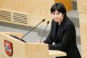 Seimo vicepirmininkė: E.Žiobienę dirbti palikęs Seimas parodė jai pasitikėjimą