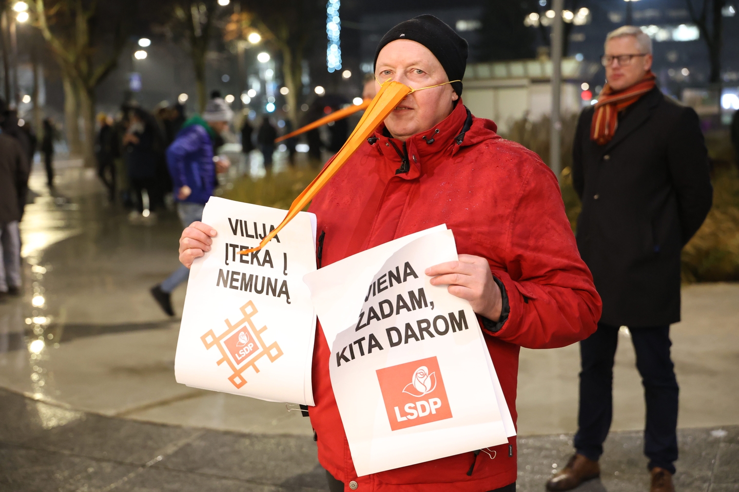 Protestas prieš „Nemuno aušros“ įtraukimą į valdančiąją koaliciją Kaune