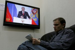 Armija: Ukrainos Chersono regione transliuojama Rusijos televizija