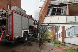 Žaliakalnyje esančiame bute įsiplieskus gaisrui gyventojams teko evakuotis