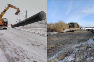 Klaipėdos rajone sutvarkė gaudykle tapusią įgriuvą