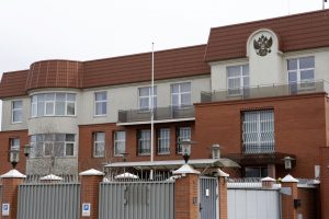 Rusijos konsulatas Klaipėdoje nuleido vėliavą
