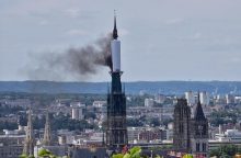 Prancūzijoje kilo gaisras garsiojoje Ruano katedroje