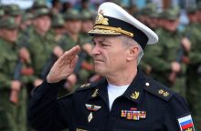 Rusija: Juodosios jūros laivyno vadas, kurį Ukraina teigė nukovusi, dalyvavo posėdyje