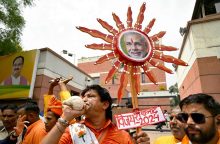 Rinkimai Indijoje: suskaičiavus ketvirtadalį balsų, pirmauja premjero N. Modžio partija BJP