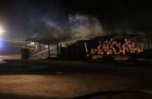 Radviliškio rajone lentpjūvėje įsiplieskė gaisras