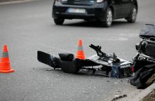 Šalčininkų rajone per avariją nukentėjo motociklininkas