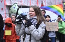 G. Thunberg Švedijoje pateikti kaltinimai dėl pilietinio nepaklusnumo per protesto akciją