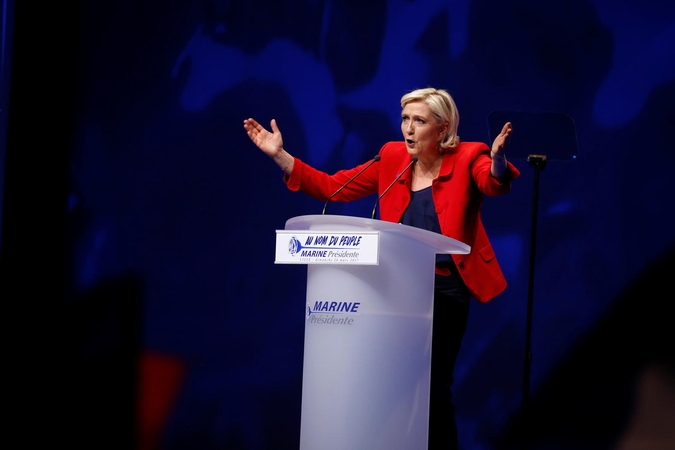 M. Le Pen gali tapti pirmojo rinkimų turo nugalėtoja