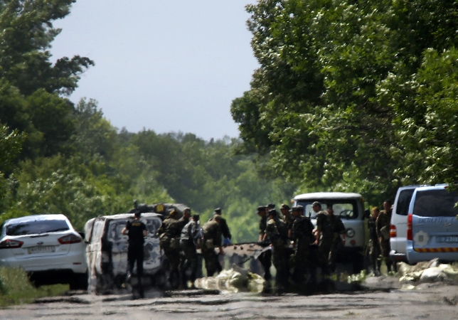 Ukrainoje per kovas netoli Donecko žuvo penki žmonės