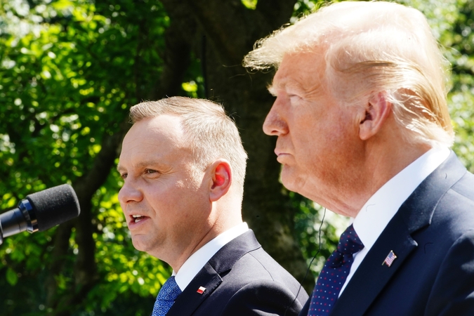 Andrzejus Duda ir Donaldas Trumpas