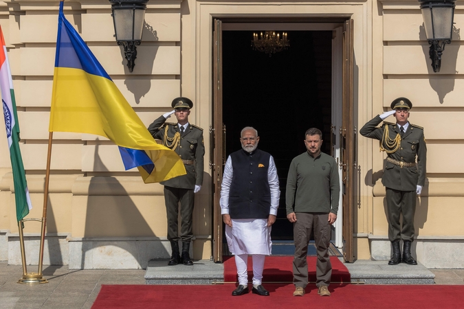 V. Zelenskis Kyjive priėmė Indijos premjerą N. Modi