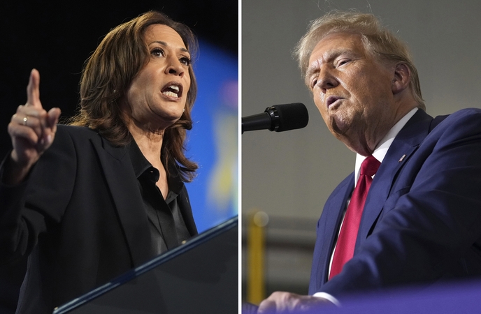 Kamala Harris ir Donaldas Trumpas