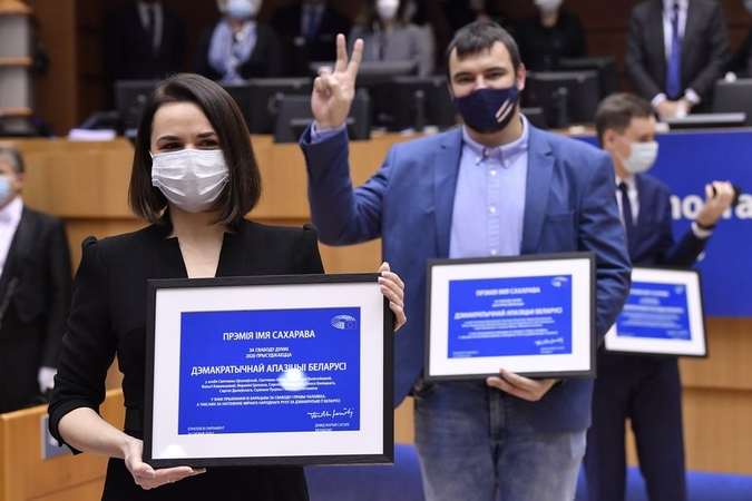 Baltarusijos opozicijos atstovams įteikta EP Sacharovo premija
