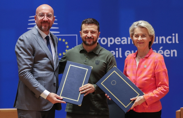 Charlis Michelis, Volodymyras Zelenskis ir Ursula von der Leyen