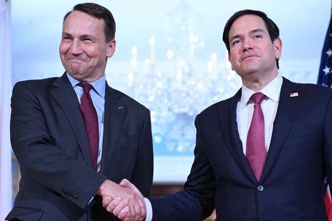 Radoslawas Sikorskis ir Marco Rubio
