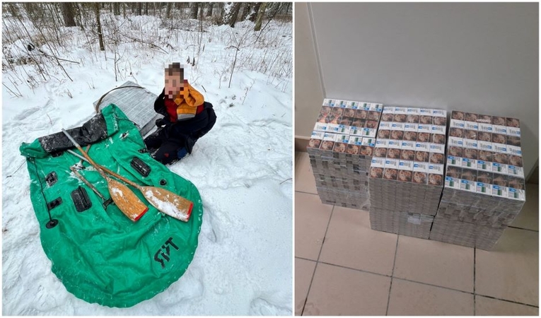 Pasieniečiai sulaikė Nemune lytimis vaikščiojusį kontrabandininką ir du jo kolegas