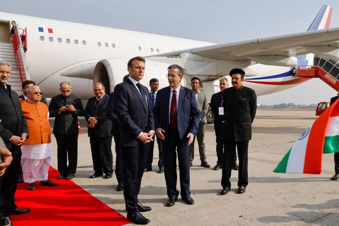 Prancūzijos prezidentas E. Macronas atvyko į Indiją dviejų dienų vizito