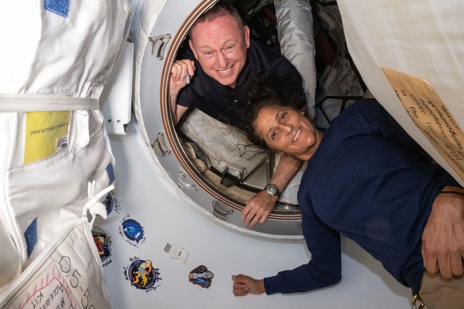 Suni Williams ir Barry'is Wilmore'as.