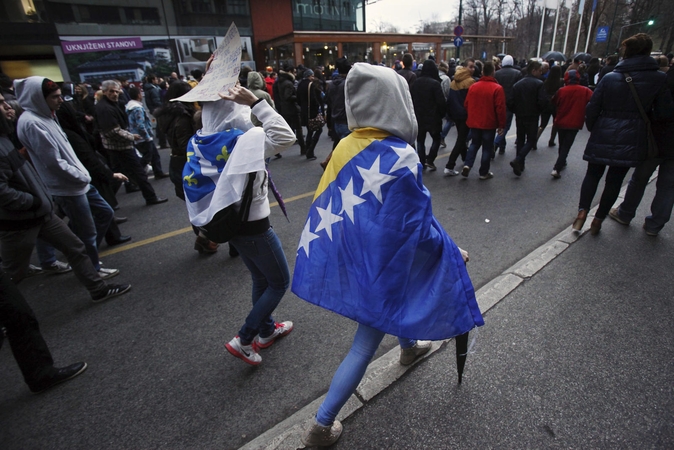 Protestai Sarajeve.