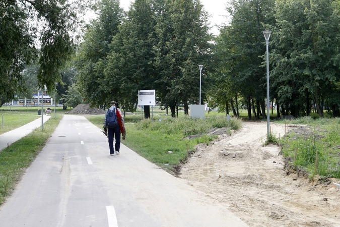 Užsitęsė darbai Malūno parke: tikisi, kad planai nežlugs
