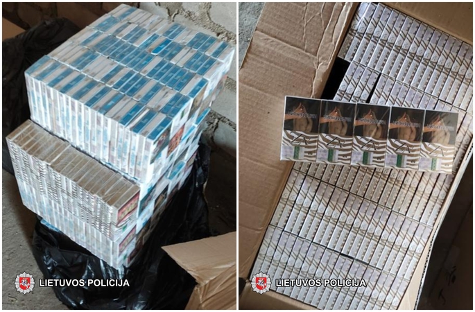 Kauno mieste ir rajone sulaikyta 10 tūkst. kontrabandinių cigarečių pakelių