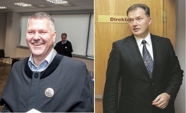 A. J. Venslauskas (dešinėje) ir E. Blažys (kairėje)