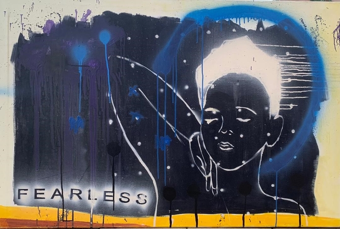 Bebaimė (Fearless). 2019 m 120x80 cm