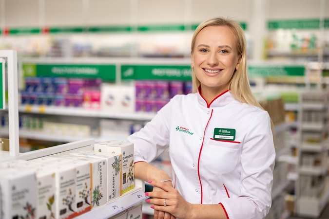 „Eurovaistinės“ vaistininkė Gabija Kruopytė.