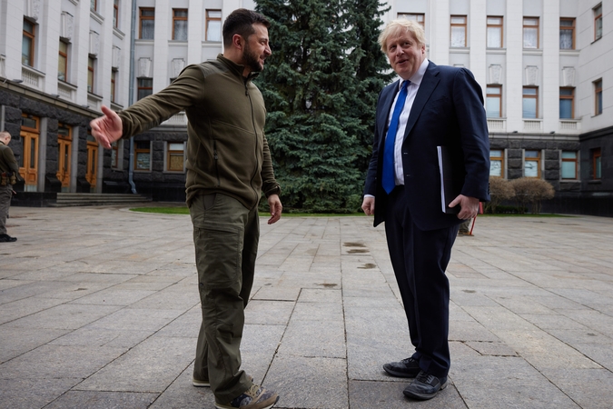 V. Zelenskis tikisi, kad britų premjeras B. Johnsonas nedings iš politikos