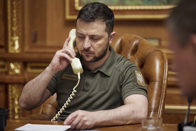 V. Zelenskis ir B. Johnsonas vėl kalbėjosi telefonu