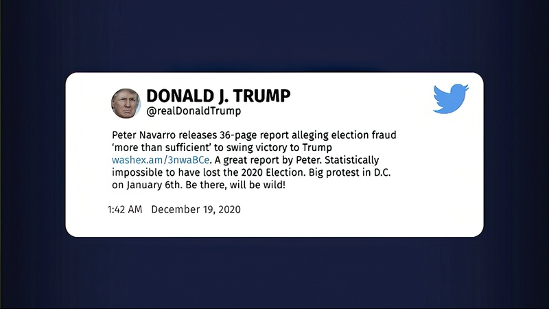 JAV Kongreso komitetas: D. Trumpo tviterio žinutė buvo raginimas pulti Kapitolijų