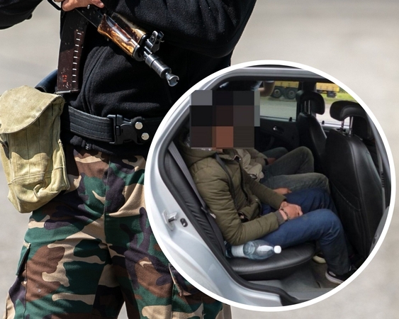 Pričiuptas tris nelegalius migrantus gabenęs lenkas