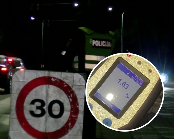 Sostinėje – naktiniai kelių policijos reidai: išlipęs vienas vairuotojas vos stovėjo ant kojų