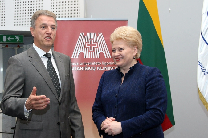 Santaros klinikų vadovas K. Strupas ir D. Grybauskaitė
